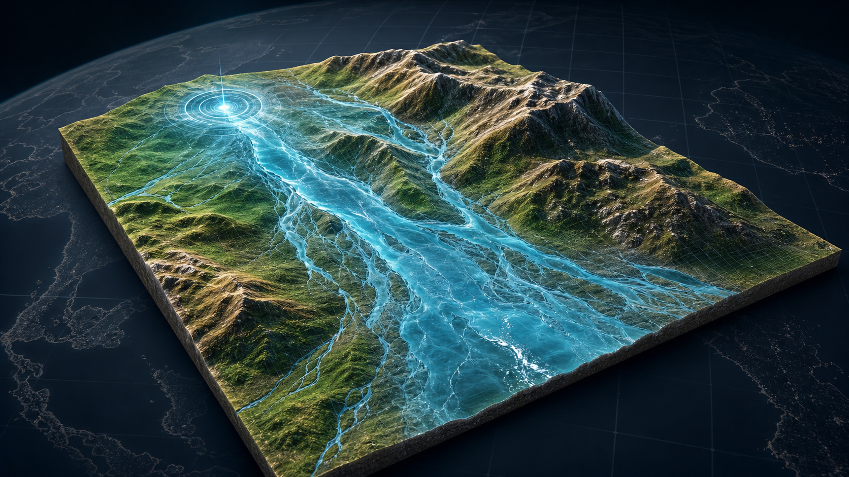 Cesium 局部地形流体模拟封面
